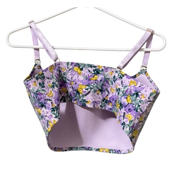 Victoria Secret Sports Bralette Bra Floral Colorful Size Measured Spring Summer - Picture 2 of 8